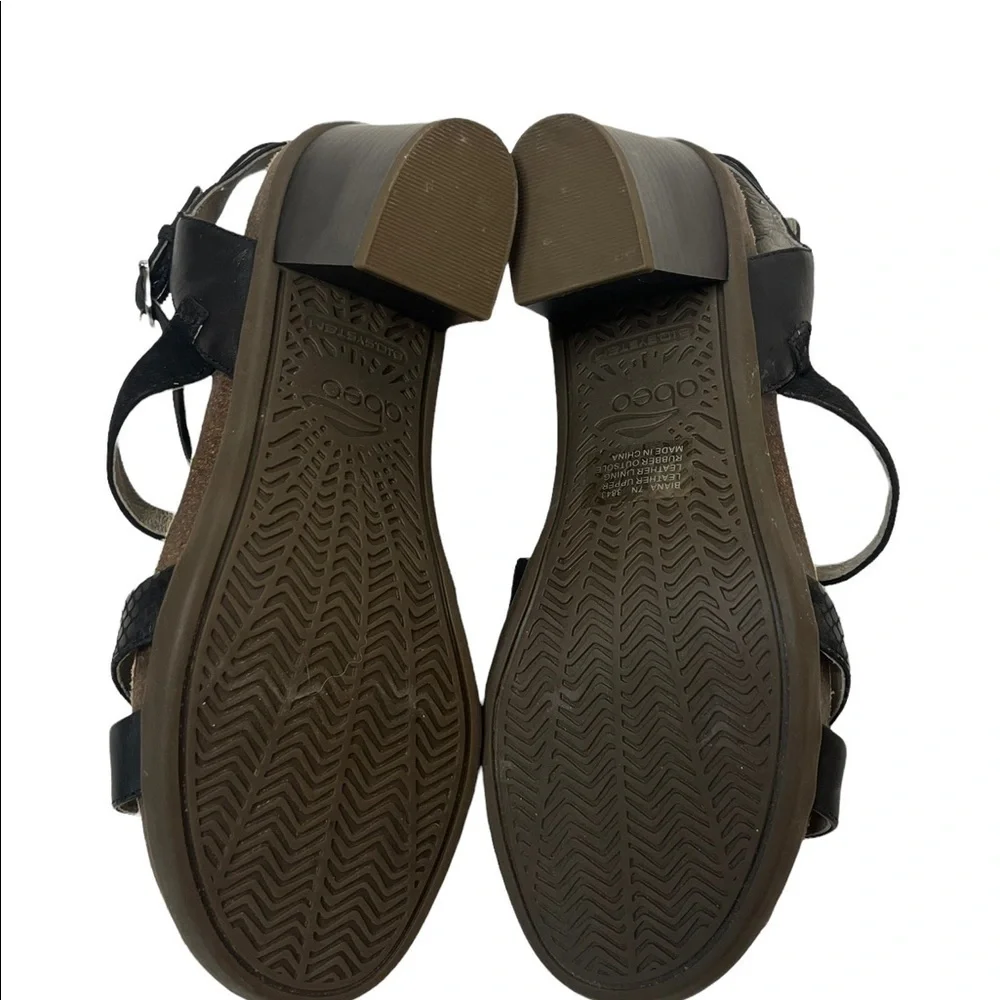 ABEO Black Biana Bio System‎ Comfort Sandals
